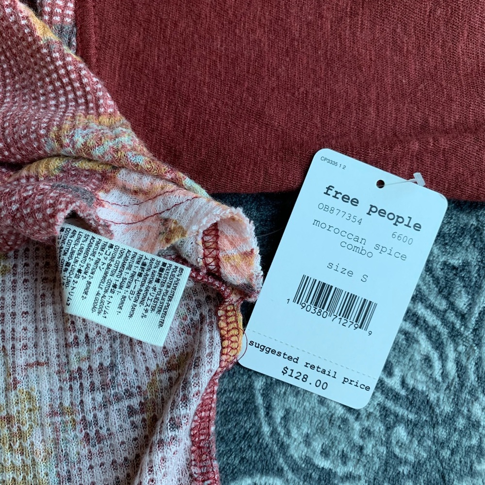 Free People Flower Patch Top In Moroccan Spice S - Picture 4 of 7